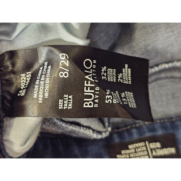 ALK Women's Size 8 Buffalo David Bitton Aubrey Denim Blue Jeans Pants Stretchy - Picture 5 of 6